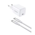 Ugreen 30W Gan Usb-C 60W 1 Metre Kablolu Hızlı Şarj Cihazı Beyaz