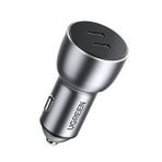 UGREEN 36w PD Hızlı Araç İçi Şarj Cihazı Çakmaklık Adaptörü 2xUSB-C - Uzay Grisi
