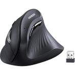 Ugreen 4000 Dpı 6 Tuşlu Ergonomik Kablosuz Dikey Mouse, Siyah, 25444