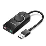 Ugreen 40964 Cm129 Harici Usb Ses Kartı Kablolu 15Cm Kumanda Paneli Otg Desteği Geniş Uyumluluk