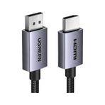 Ugreen 4K 1080P@120Hz Displayport 1.2 To Hdmı 1.4 Örgülü Kablo, 2M, 35842