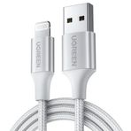 Ugreen 60163 2 mt Gümüş Lightning to USB-A Örgülü iPhone Hızlı Şarj Kablosu