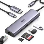 Ugreen 60515 Cm512 7 İn 1 Type-C To Pd 100W Hdmı Rj45 Usb Sd Micro Sd Dönüştürücü Hub