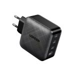 Ugreen 65W Şarj Cihazı Type-C 3Xusb-C, 1Xusb-A, Siyah, 70774
