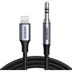 Ugreen 70509 Us315 Mfi Sertifikalı Lightning To 3.5Mm Aux Stereo Ses Kablosu Örgülü 1 Metre