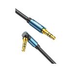 Ugreen 90 Derece L Tipi 3.5 Mm Aux Ses Kablosu, Mavi, 1 Metre, 60179
