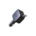Ugreen 90W 2x Usb-C, 1x Usb-A Port Usb-C Makaralı Dahili Kablolu Hızlı Araç Çakmaklık Şarj Cihazı
