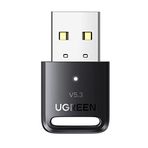 UGREEN Bluetooth 5.3 Adaptörü PC Desteği Windows 11/10/ 8.1 için USB Bluetooth Dongle, Oyun Denetleyicisi, Kulaklık, Klavye, Fare ve Hoparlör ile uyumludur.