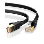 UGREEN Cat7 RJ45 Ethernet Kablosu Düz Altın Kaplama 10Gbps 600MHz FTP Yönlendirici Modem PS5 Switch Xbox One TV KUTUSU vb. Ile Uyumlu (3M)