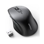 Ugreen Ergonomik Sessiz Çift Modlu Bluetooth & Wireless Kablosuz Mouse, Siyah, 90395