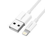 Ugreen iPhone iOS Lightning Şarj ve Data Kablosu, MFi Sertifikalı, Beyaz, 1 Metre