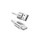 Ugreen Lightning to Usb-A Örgülü MFi Sertifikalı İphone Hızlı Şarj Kablosu, 1 Metre, Gümüş