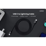 Ugreen Lightning to Usb-C 3A PD MFi Sertifikalı Hızlı Şarj Kablosu 1 m Siyah