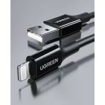 Ugreen Lightning - Usb-A Mfi Sertifikalı İphone Hızlı Şarj Kablosu, 2 M, Siyah, 80823