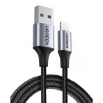 Ugreen Lightning - Usb-A Örgülü Mfi Sertifikalı İphone Hızlı Şarj Kablosu, 1 M, Siyah, 60156
