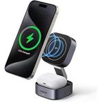 Ugreen Magflow Qi2 15W 2'Si 1 Arada Katlanabilir Şarj Istasyonuşarj Standı Iphone 16,16 Pro,16 Max,15,14,13, Için Magsafe Şarj Ile Uyumlu, Beklem