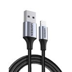 Ugreen, Mfi Lisanslı USB-A & Lightning Örgülü Data ve Şarj Kablosu, 2 Metre, Siyah, 60158