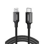 Ugreen, Mfi Usb-C & Lightning Data Şarj Kablosu, 1 Metre, Siyah, 60751