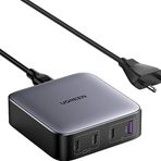 Ugreen Nexode 100W GaN Masaüsü Hızlı Şarj Cihazı Type-C QC PD 4 Portlu 3xUSB-C, 1xUSB-A, 2M Kablolu, Gri, 90928