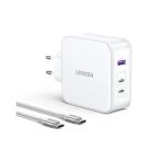 Ugreen Nexode 140W Gan 3 Portlu Hızlı Şarj Cihazı 1Xusb-A, 2Xusb-C Qc 4.0 Pd 3.1, Beyaz, 15339