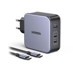 UGREEN Nexode 140W GaN Hızlı Şarj Cihazı 2xUSB-C, 1xUSB-A QC 4.0 PD 3.1 - Uzay Gri