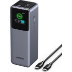 Ugreen Nexode 25.0000 Mah 200W Akıllı Ekranlı Taşınabilir Hızlı Şarj Powerbank, 3 Cihaz Desteği, 35525B - Gri