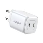 Ugreen Nexode 45W USB Type-C QC 4.0 PD Gan x 2 Portlu Beyaz Hızlı Şarj Cihazı