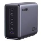 Ugreen Nexode 500W Gan 6 Portlu Hızlı Şarj Cihazı Istasyonu, Pd 3.1 5xusb-C, 1xusb-A, 2m Kablolu, Gri, 55550B
