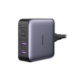 UGREEN Nexode 65W GaN 2 Masaüstü Hızlı Şarj Cihazı İstasyonu 2xUSB-A, 2xUSB-C - Gri