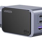 Ugreen Nexode Air 65W Gan Gri Type-C QC PD 2xUSB-C 1xUSB-A Hızlı Şarj Cihazı