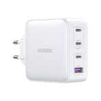 Ugreen Nexode Gan X 100W Hızlı Şarj Cihazı 4 Portlu Pd Qc 3Xusb-C, 1Xusb-A, Beyaz, 15337