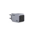 Ugreen Nexode Pro 45W Gan Hızlı Şarj Cihazı Usb-C Qc Pd 2Xusb-C, Uzay Grisi, 35008