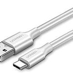Ugreen Örgülü Beyaz 25 cm USB Type-C Şarj ve Data Kablosu