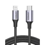 Ugreen Örgülü Type-C Lightning 1.5 Metre Hızlı Şarj Kablosu Outlet Vitrin