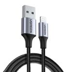 Ugreen Siyah 2 m Lightning İphone Örgülü Data Ve Şarj Kablosu