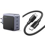 UGREEN Type-C Hızlı Şarj Seti: 100W GaN Adaptör ve 3A Kablo