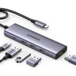 Ugreen Type-C To 4K/60Hz Hdmı 3Usb 3.0 100W Pd Güç Girişi Çoklayıcı Hub Adaptör (Teşhir)