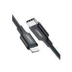 Ugreen Type-C to Lightning 3A PD MFi Sertifikalı Hızlı Şarj Kablosu 1 Metre Siyah 60751