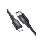 Ugreen Type-C to Lightning 3A PD MFi Sertifikalı Hızlı Şarj Kablosu 2 Metre Siyah 60752
