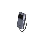 Ugreen Uno Dahili Kablolu 10.000 mAh 30W Hızlı Şarj Powerbank, Siyah