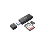 Ugreen USB 3.0 SD ve Micro Kart Okuyucu, Siyah, 40752