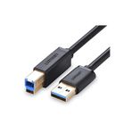 Ugreen USB-A 3.0 & USB-B 3.0 Yazıcı Kablosu, 1 Metre, Siyah