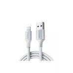 Ugreen Usb-A Lightning Örgülü Mfi Sertifikalı Hızlı Şarj Kablosu 1M Gümüş