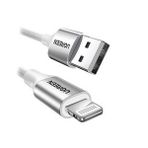 UGREEN USB-A to Lightning Örgülü MFi Sertifikalı İphone Hızlı Şarj Kablosu, 2m - Gümüş