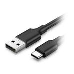 UGREEN USB-A to USB-C Nikel Kaplama Hızlı Şarj Kablosu 2m - Siyah