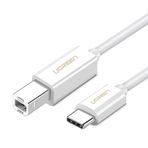 UGREEN USB B - USB C Yazıcı Kablosu Thunderbolt 3 Tip C Erkek - USB B Erkek Kurşun Epson HP Brother WiFi Yazıcı Tarayıcı ile Uyumlu MacBook MatePad ThinkPad iPad Pro Surface Pro Galaxy (1 m)