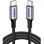 Ugreen Usb-C 100W 5A QC PD Örgülü Hızlı Şarj Kablosu 1 Metre Siyah 70427