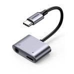 UGREEN USB C - 3.5mm Kulaklık Jakı Ses Adaptörü ve Şarj Cihazı DAC Tip C - Aux Kulaklık Ayırıcı iPad Pro 2021/2020, iPad Air 4, iPad Mini 6, Galaxy S21 Ultra S20 FE Note20 Tab S7+ ile uyumlu