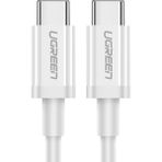 UGREEN USB-C 60W 3A QC PD Hızlı Şarj Kablosu, 0.5 Metre, Beyaz, 60517 - 50 Cm