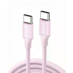 Ugreen Usb-C 60W 3A Qc Pd Hızlı Şarj Kablosu, 1 Metre, Pembe, 65124